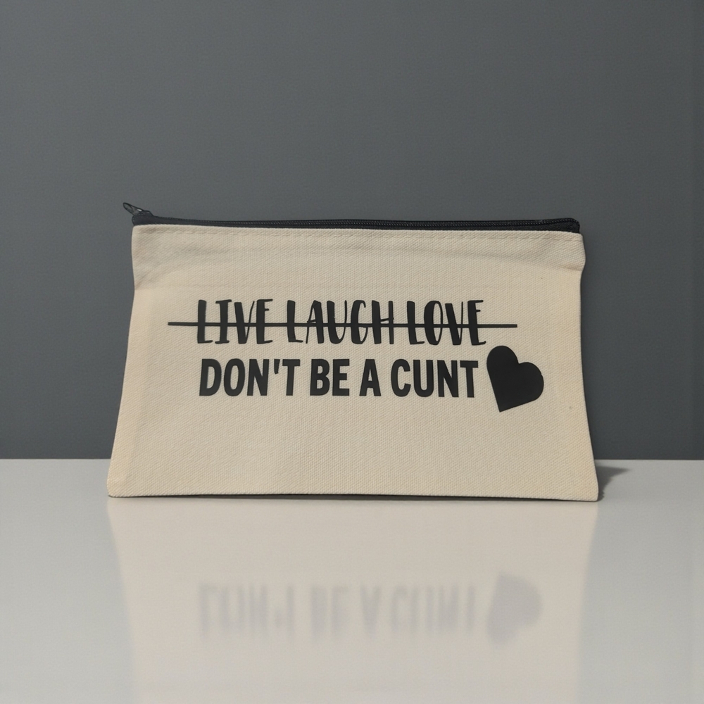 Canvas Makeup Pouch! Handmade! - Picture 2 of 2